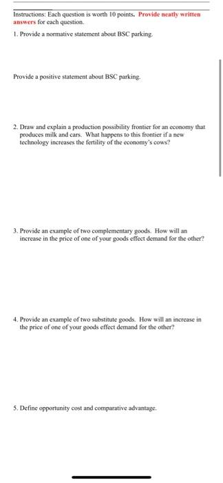 Solved Instructions: Each question is worth 10 points. | Chegg.com