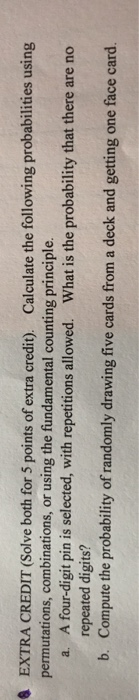 Solved EXTRA CREDIT (Solve both for 5 points of extra | Chegg.com