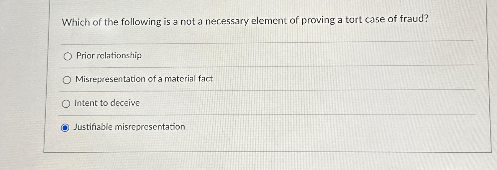 Solved Which of the following is a not a necessary element | Chegg.com