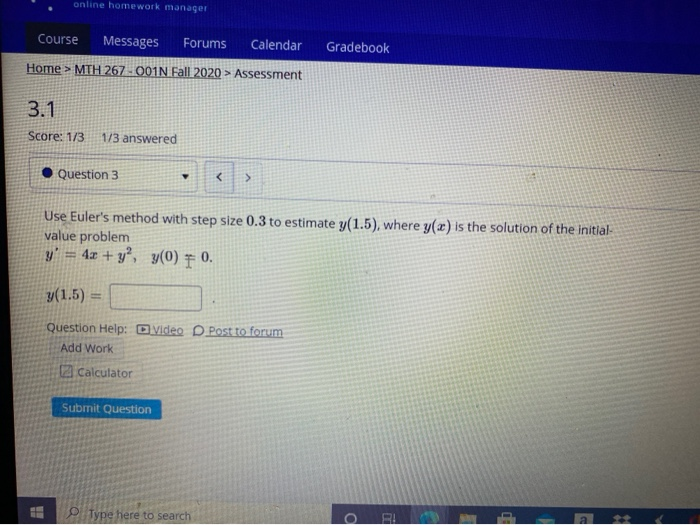 Solved online homework manager Course Messages Forums | Chegg.com