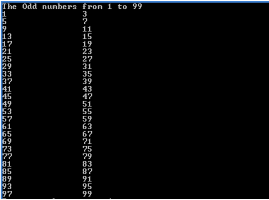 Solved Write a “c” ﻿program to (1) ﻿list the odd numbers | Chegg.com