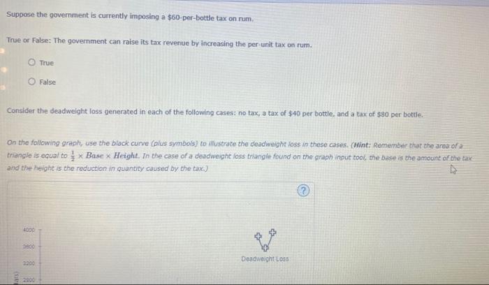 Solved Govemment-imposed taxes cause reductions in the | Chegg.com