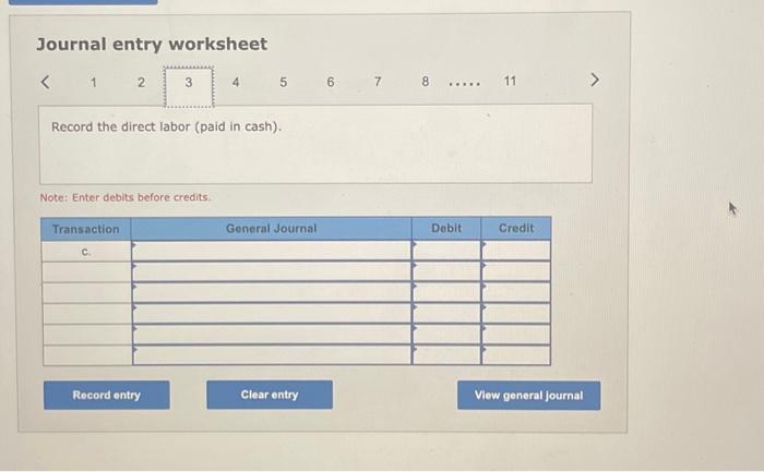 Solved Journal entry worksheet Note: Enter debits before | Chegg.com