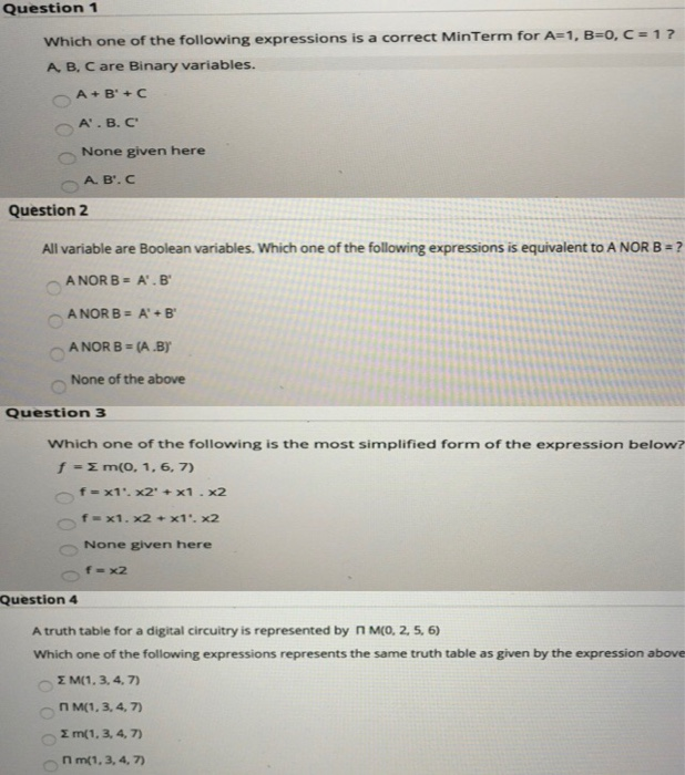 Which Of The Following Expressions Is Correct Solved Question 1 Which one of the following expressions is | Chegg.com