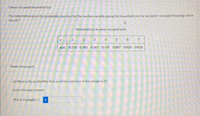 Solved The table below gives the probability function for | Chegg.com
