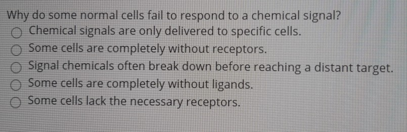 Cell Fail Solved Why do some normal cells fail to respond to a | Chegg.com