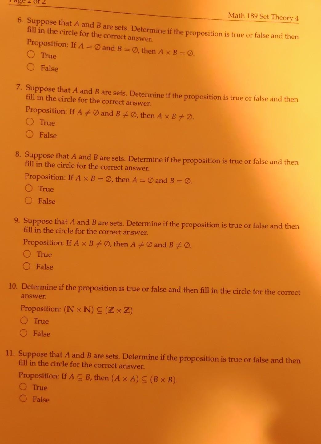 Solved Definition A X B X Y X A And Y B Math 1 Chegg Com