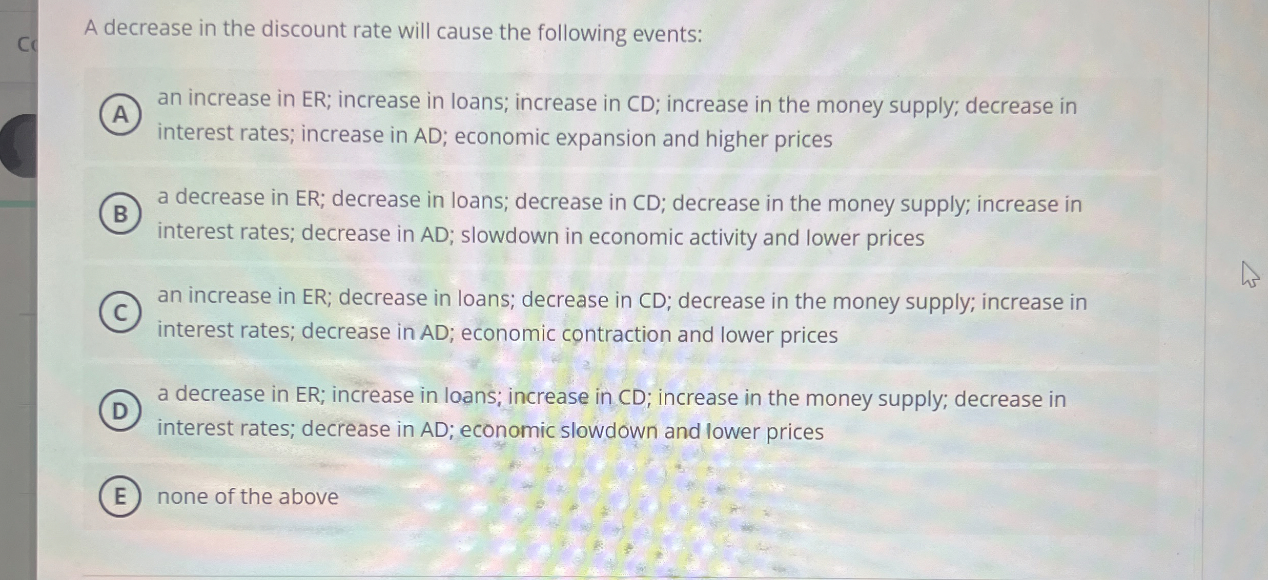 Solved A decrease in the discount rate will cause the | Chegg.com