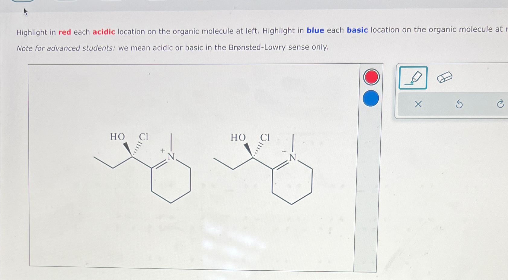 Solved Highlight in red each acidic location on the organic | Chegg.com