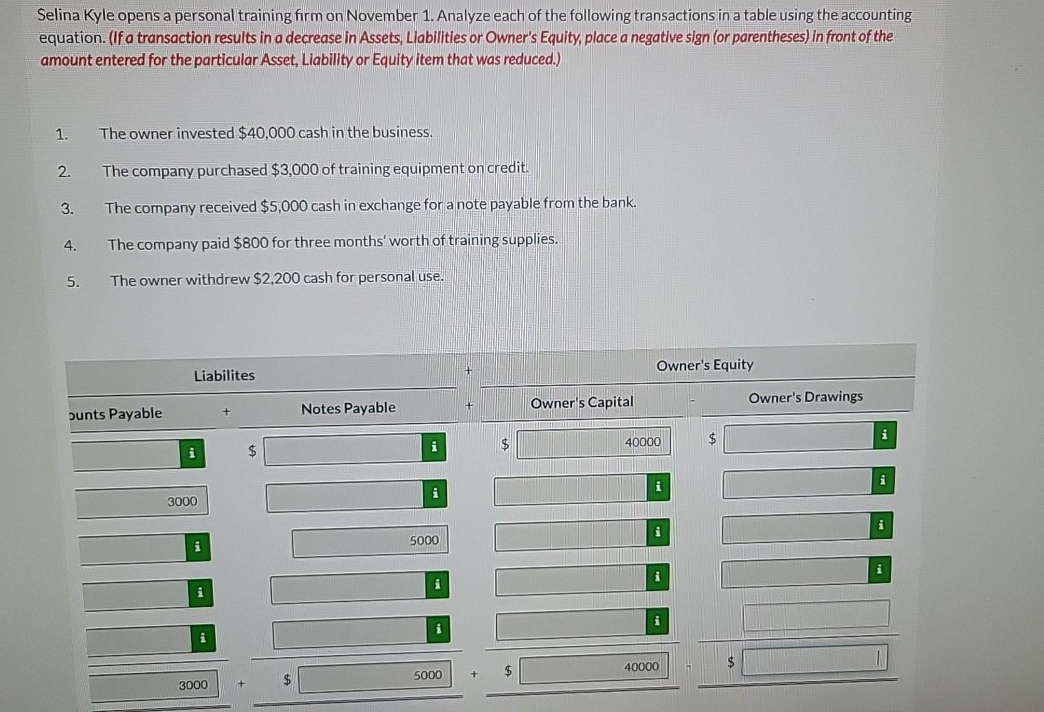 Solved Selina Kyle opens a personal training firm on