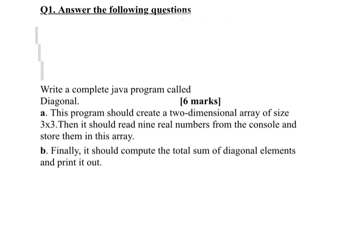 Solved Q1. Answer the following questions Write a complete | Chegg.com