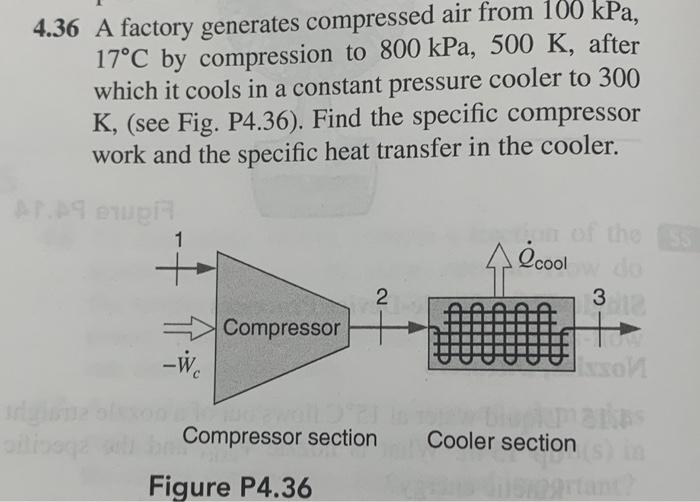 Solved 4.36 A factory generates compressed air from 100 kPa,