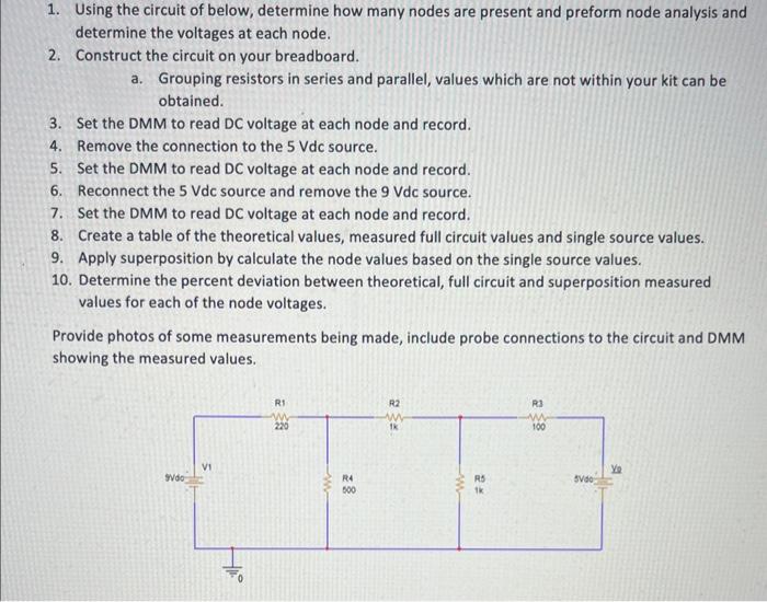 Solved 1. Using The Circuit Of Below, Determine How Many | Chegg.com