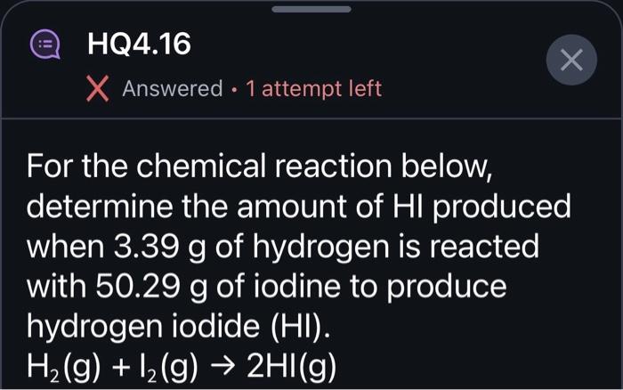 Solved For The Chemical Reaction Below, Determine The Amount | Chegg.com