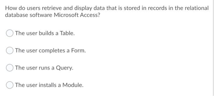 Solved In a relational database table, what is the data | Chegg.com