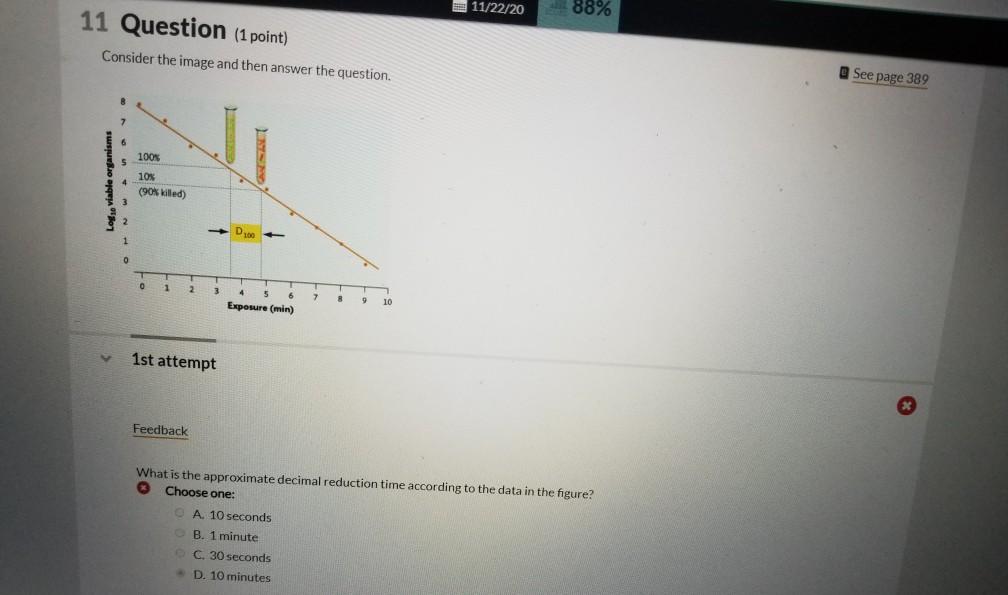Solved 11/22/20 88% 11 Question (1 point) Consider the image | Chegg.com