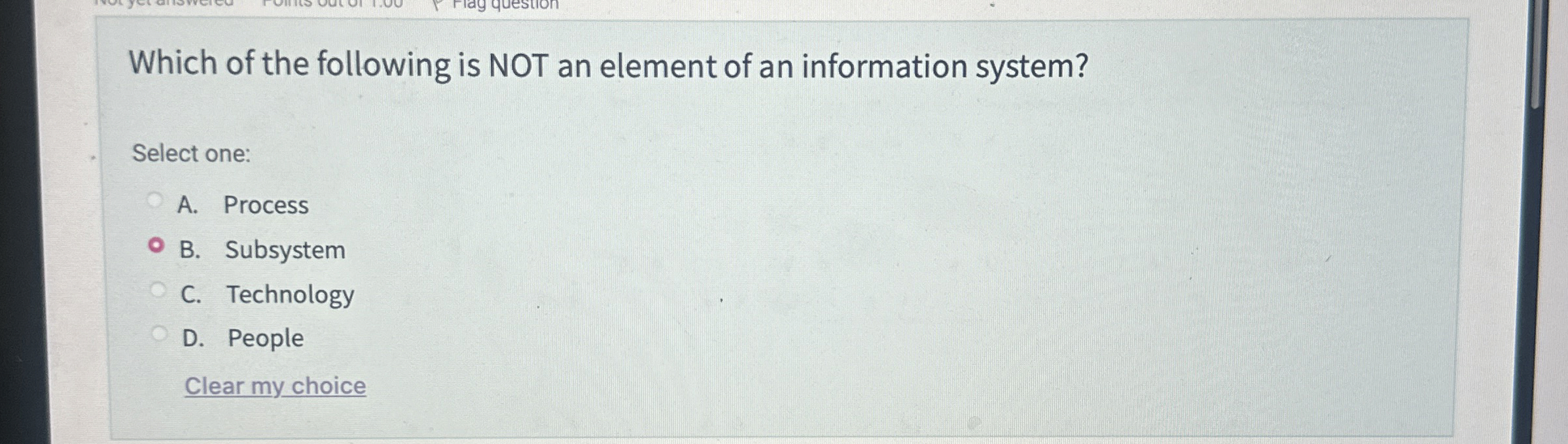 Solved Which of the following is NOT an element of an | Chegg.com