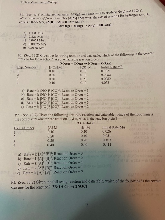 Solved El Paso Community College And Hub Sec 13 1 Chegg Com