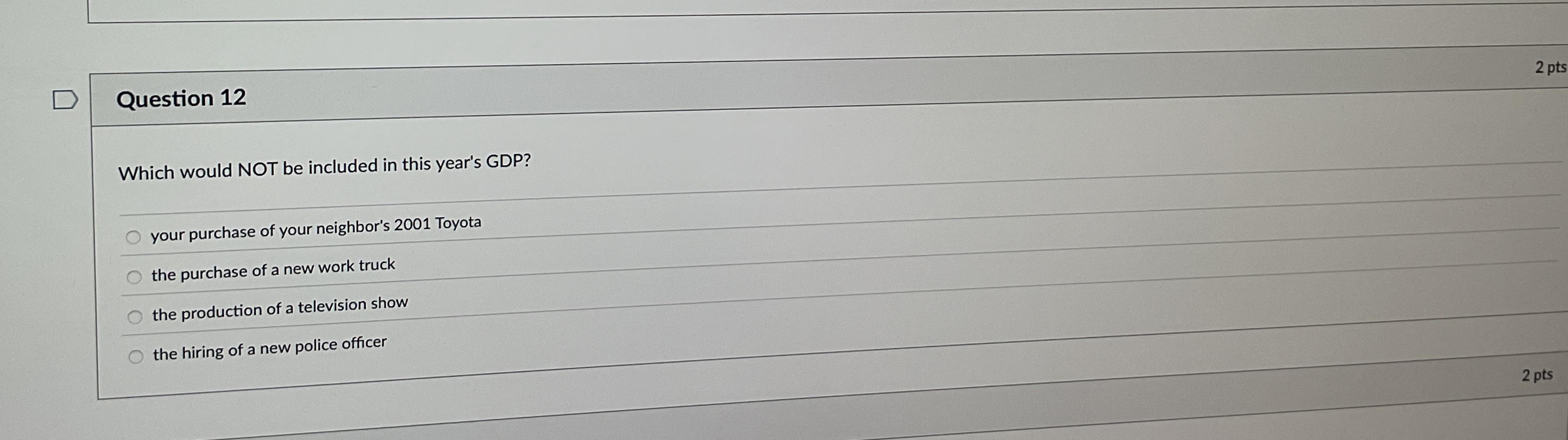 Solved Question 12Which would NOT be included in this year's | Chegg.com