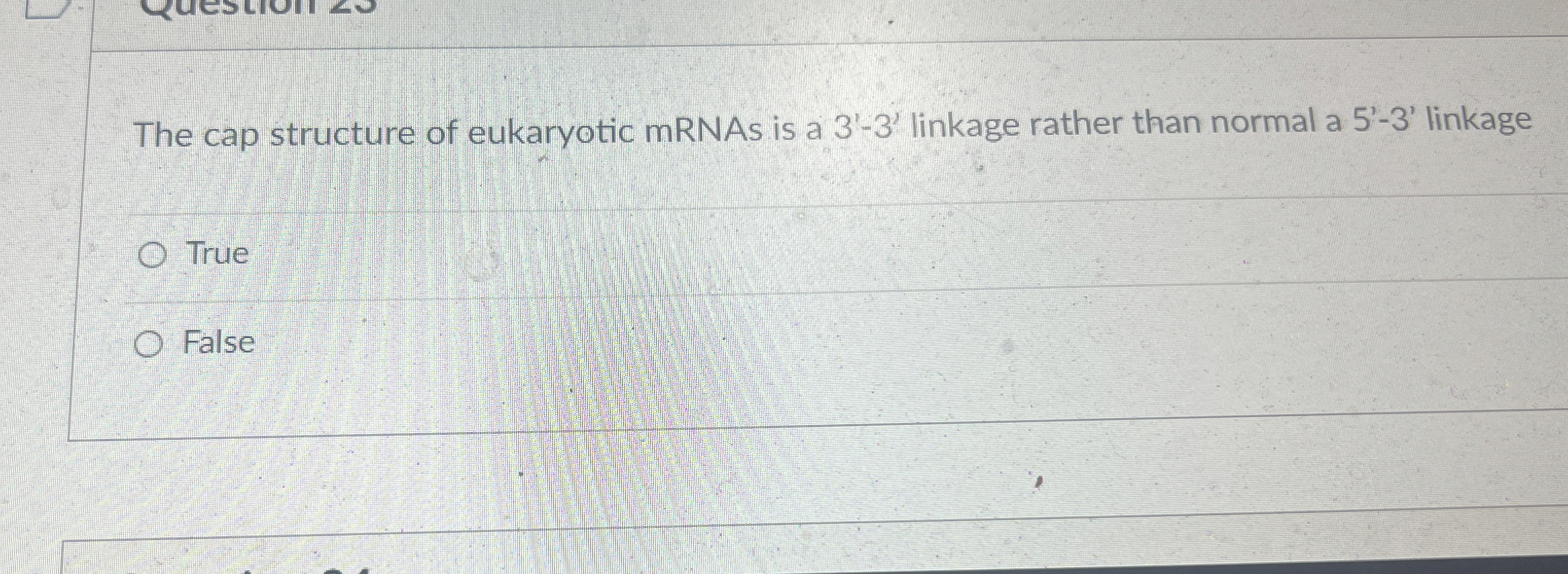 Solved The cap structure of eukaryotic mRNAs is a 3'-3' | Chegg.com