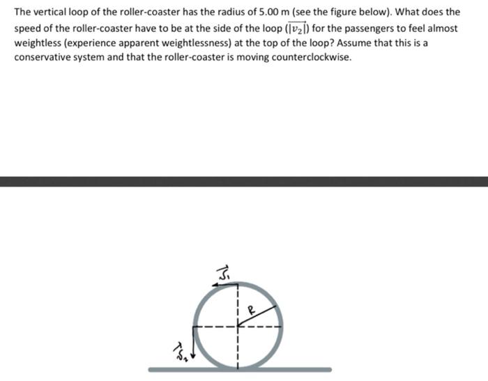 Solved The vertical loop of the roller coaster has the Chegg