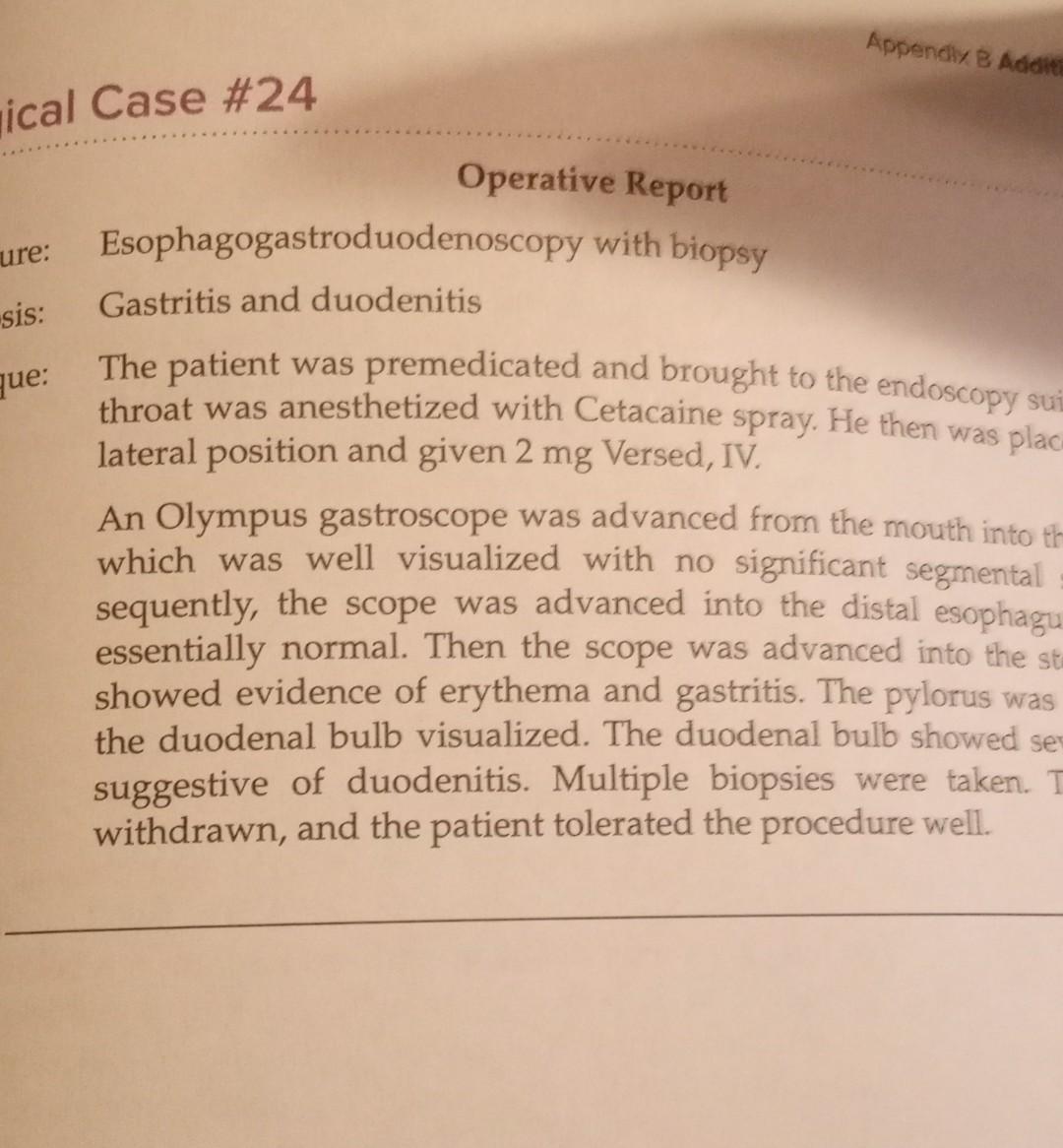 Solved al Practice Exercises cal Case 23 Operative Report
