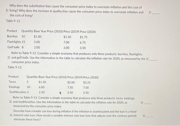 Solved Why Does The Substitution Bias Cause The Consumer | Chegg.com