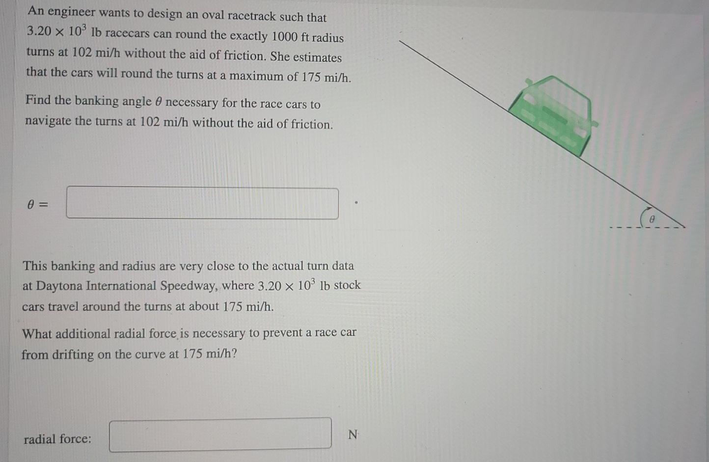 Solved An engineer wants to design an oval racetrack such