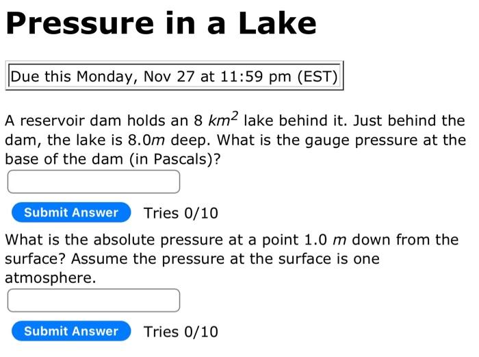 dam reservoir critical thinking answers