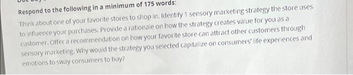 Solved Respond to the following in a minimum of 175 words: | Chegg.com