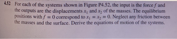 Solved 4.52 For each of the systems shown in Figure P4.52, | Chegg.com