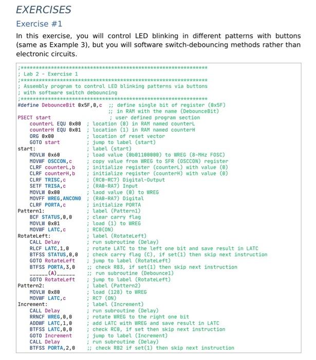 EXERCISES Exercise #1 In this exercise, you will | Chegg.com