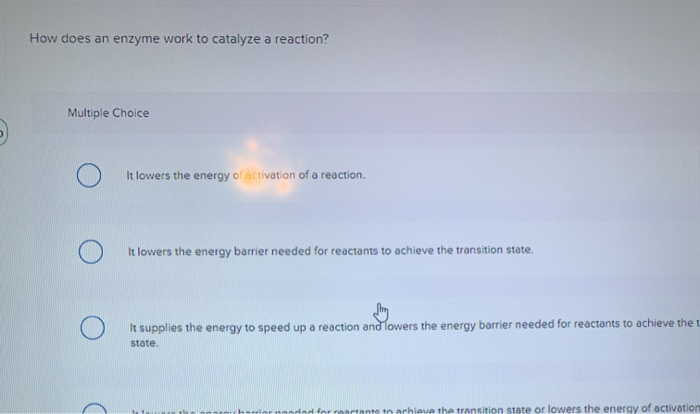 how-does-an-enzyme-work-to-catalyze-a-reaction-chegg