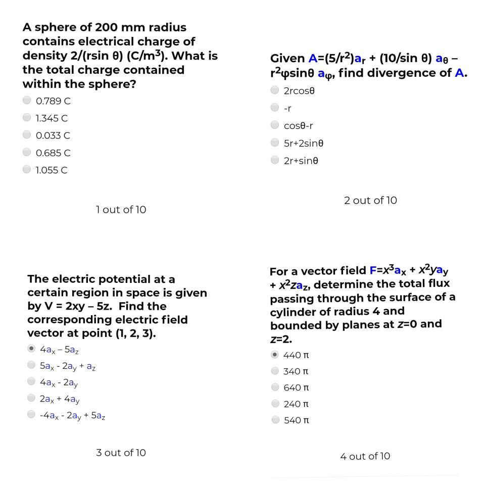 Solved Given A 5 R2 Ar 10 Sin O Ao Rypsine Av Fin Chegg Com