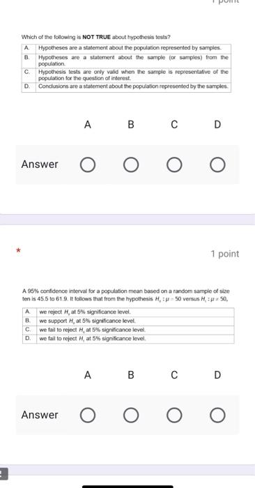 which statement is not true about hypothesis tests