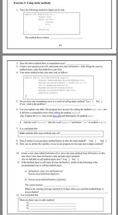Solved this is java and i need answer for both questions | Chegg.com