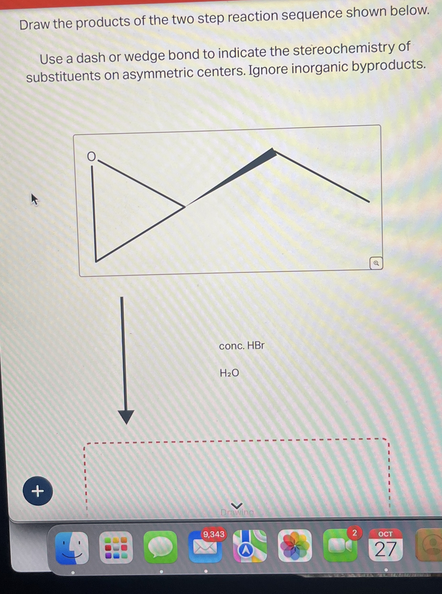 [Solved] Draw the products of the two step reaction sequenc