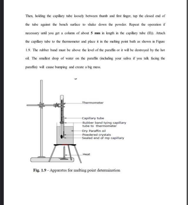Solved MELTING POINT, BOILING POINT AND pH MELTING POINT Aim