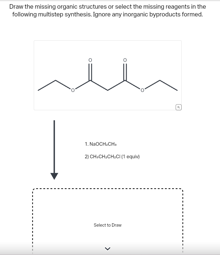 Solved Draw the missing organic structures or select the | Chegg.com
