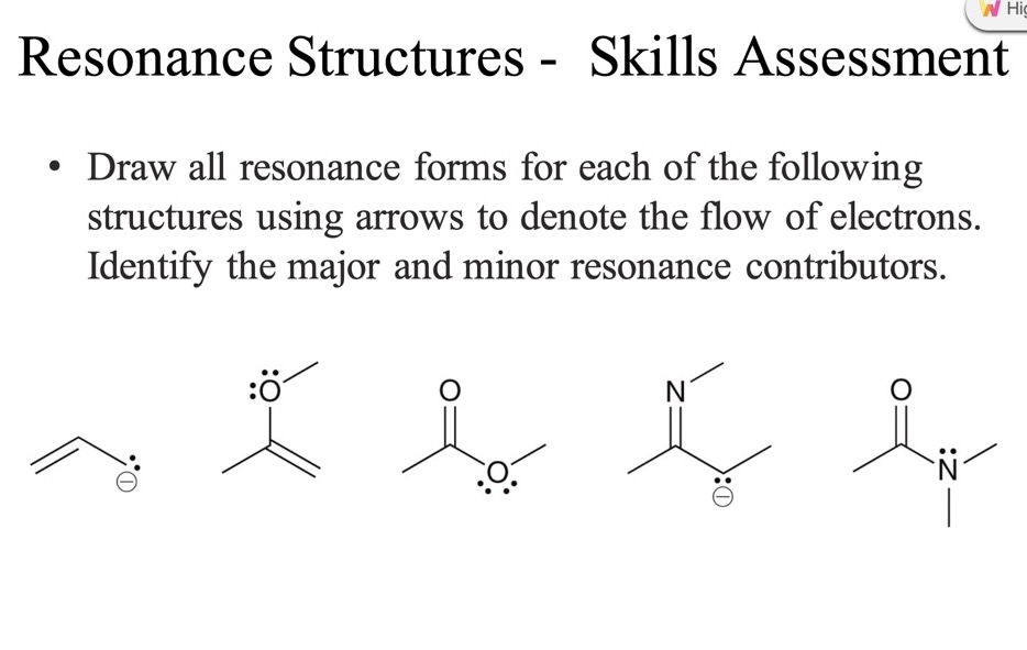 Resoonance Structures. Examples Solved Resonance Structures - Skills Assessment - Draw all | Chegg.com