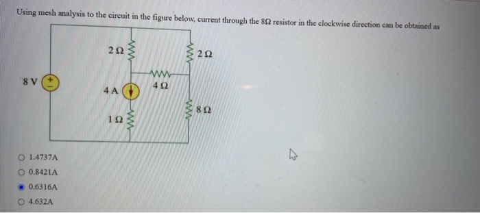 Solved Using mesh analysis to the circuit in the figure | Chegg.com