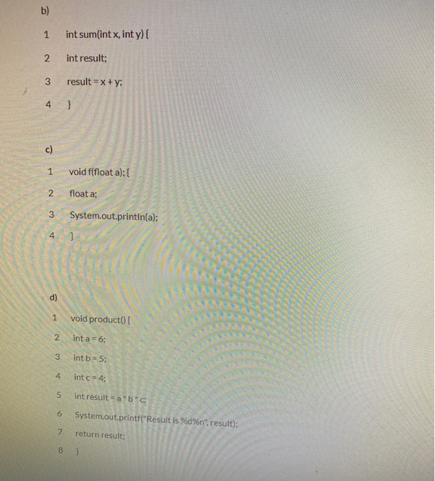 Solved Q1: Find the error in each of the following program | Chegg.com