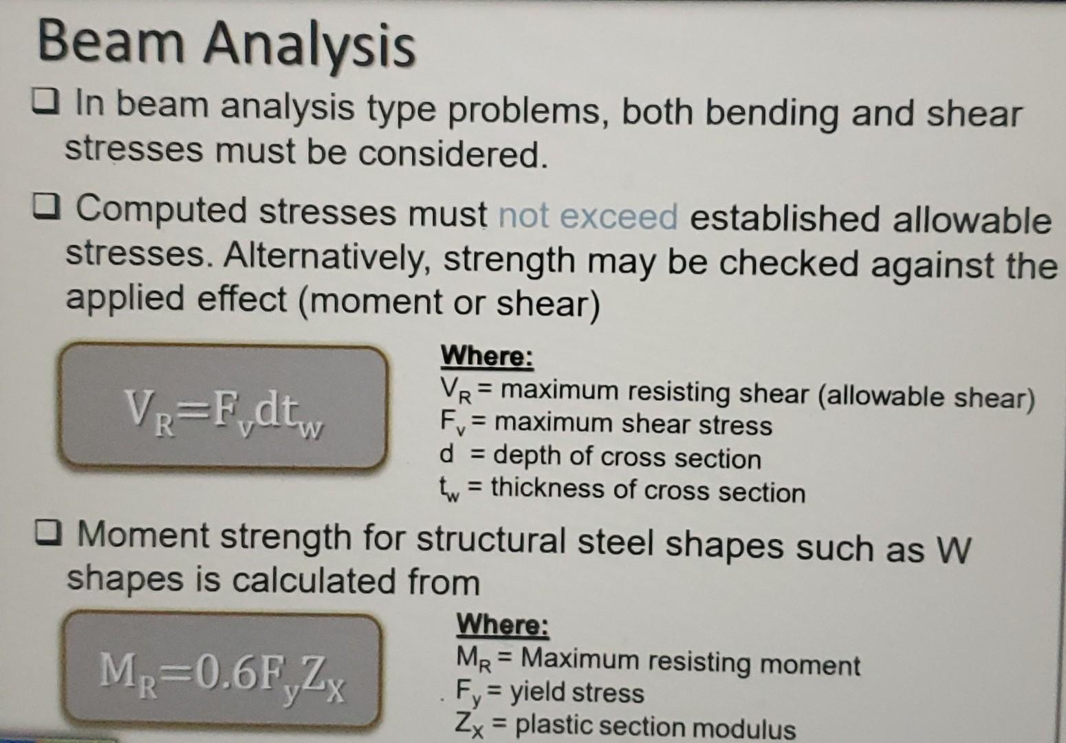 Solved Beam Analysis In beam analysis type problems, both | Chegg.com