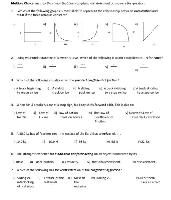 Solved 1. Which of the following graphs is most likely to | Chegg.com