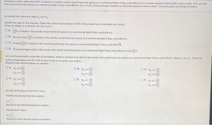 Solved (a) Identify the ciaim and stase H0 and Ha IGentiy | Chegg.com