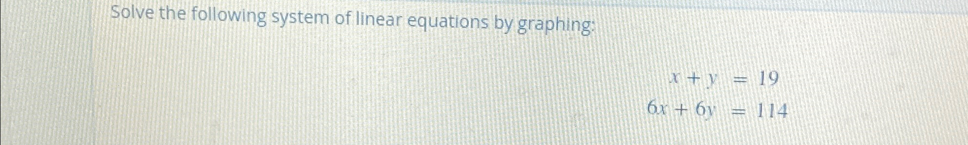 Solved Solve the following system of linear equations by | Chegg.com