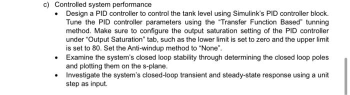 pls solve all these parts :• Design a PID controller | Chegg.com