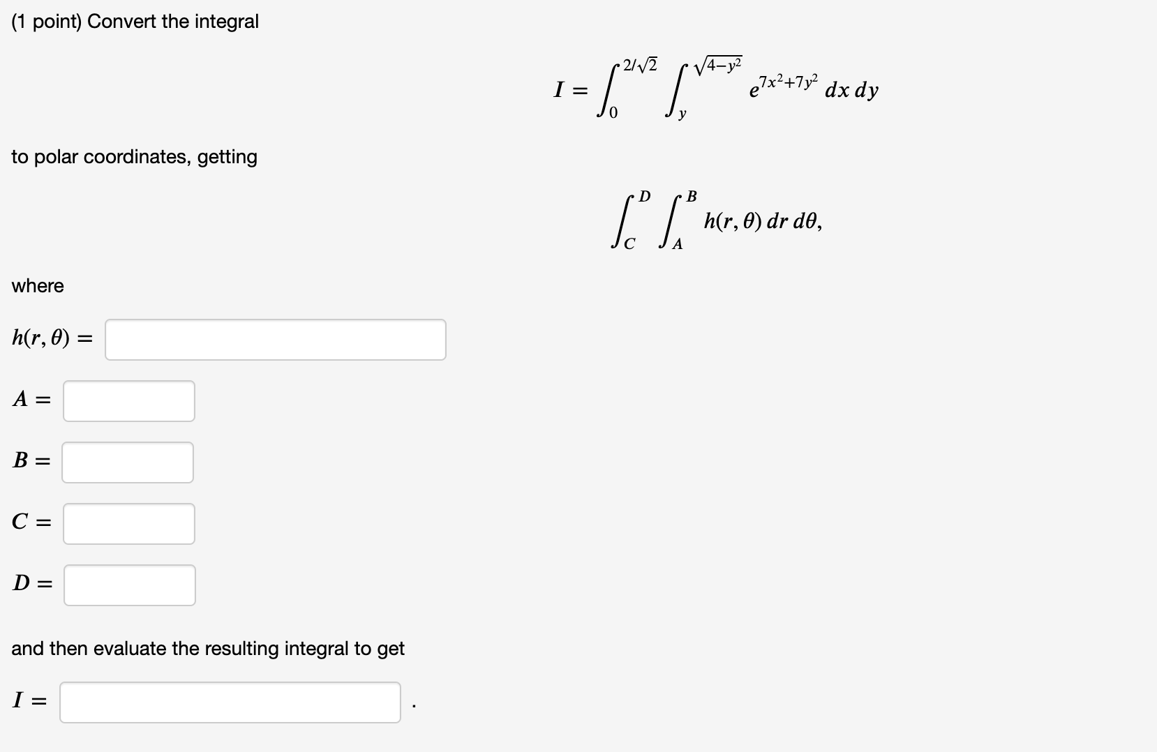 Solved (1 point) Convert the | Chegg.com