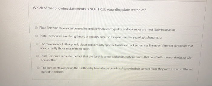 Solved Which of the following statements is NOT TRUE | Chegg.com