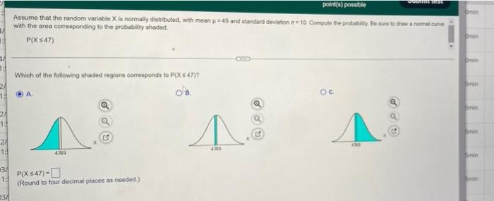 Solved co points) possible Assume that the random variable X | Chegg.com